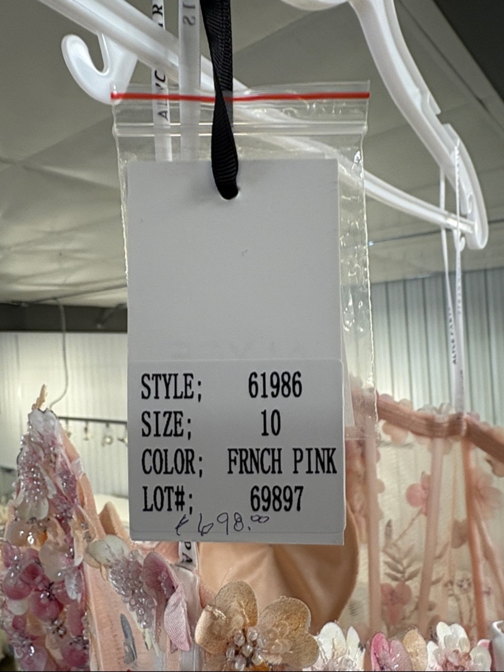 Prom dress alyceparis #61986 floral French pink - Picture 11 of 11